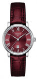  Shop Authentic Tissot Carson Premium Lady Maroon Dial Maroon Leather Strap Watch For Women - T122.210.16.373.00 - Luxxuri