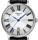  Shop Authentic Tissot Carson Premium Silver Dial Black Leather Strap Watch For Men - T122.410.16.033.00 - Luxxuri