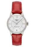  Shop Authentic Tissot Chemin Des Tourelles Automatic Mother of Pearl White Dial Red Leather Strap Watch For Women - T099.207.16.118.00 - Luxxuri