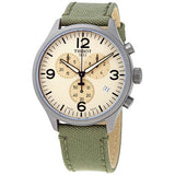  Shop Authentic Tissot T Sport Chrono XL Beige Dial Khakhi Green Nylon Strap Watch for Men - T116.617.33.267.00 - Luxxuri