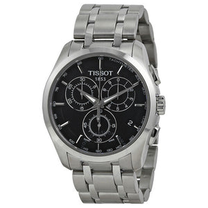  Shop Authentic Tissot Couturier Chronograph Black Dial Silver Steel Strap Watch For Men - T035.617.11.051.00 - Luxxuri