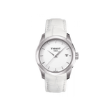  Shop Authentic Tissot Couturier Lady Silver Dial White Leather Strap Watch For Women - T035.210.16.011.00 - Luxxuri