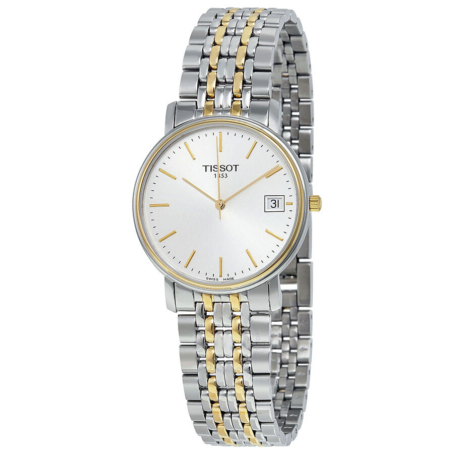  Shop Authentic Tissot Desire White Dial Two Tone Mesh Bracelet Two Tone Steel Watch For Men - T52.2.481.31 - Luxxuri