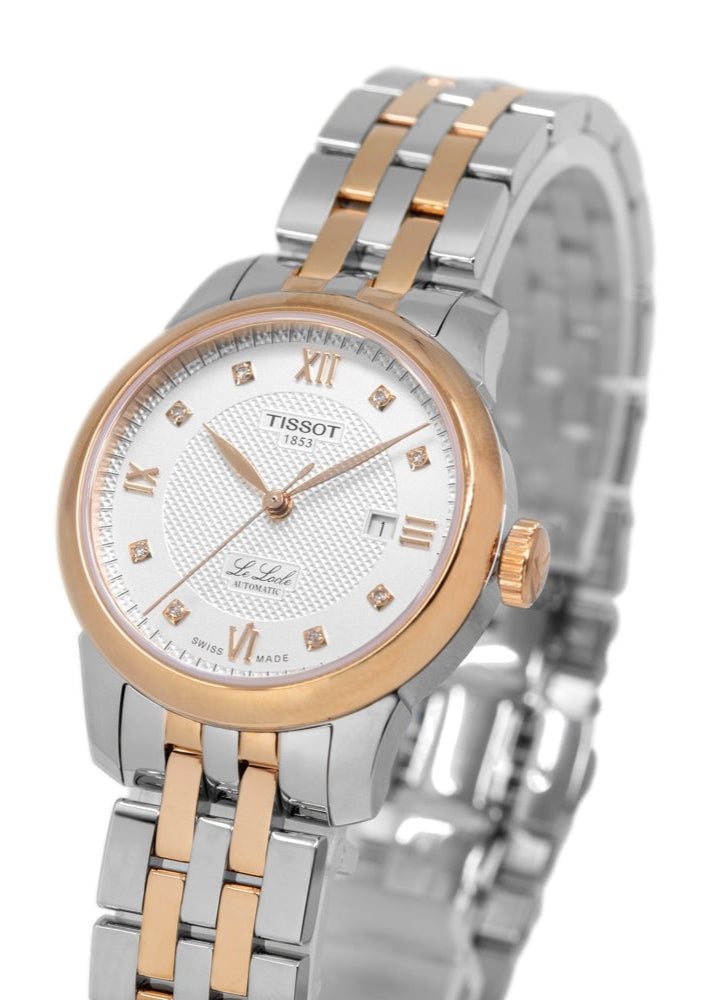  Shop Authentic Tissot Le Locle Lady Automatic Diamonds Silver Dial Two Tone Steel Strap Watch For Women - T006.207.22.036.00 - Luxxuri