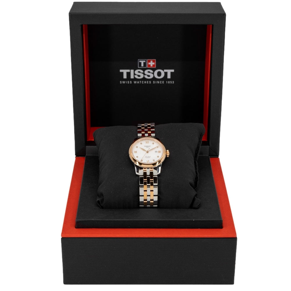 Tissot Le Locle Lady Automatic Diamonds Silver Dial Two Tone Steel Strap Watch For Women - T006.207.22.036.00