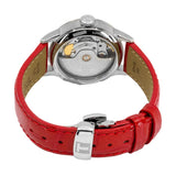  Shop Authentic Tissot Chemin Des Tourelles Powermatic 80 Mother of Pearl White Dial Red Leather Strap Watch For Women - T099.207.16.118.00 - Luxxuri