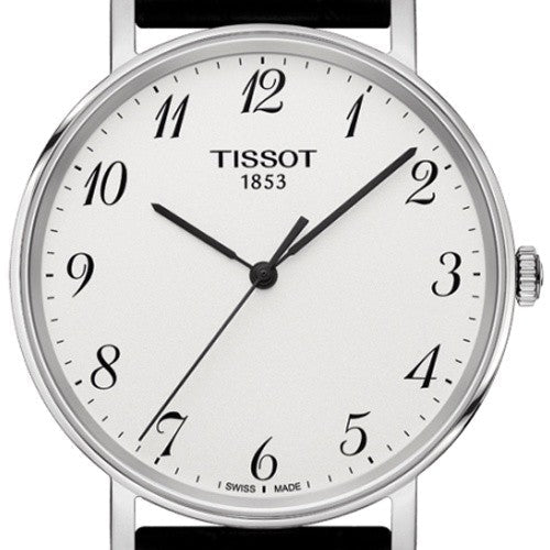  Shop Authentic Tissot Everytime Desire Medium White Dial Black Leather Strap Watch For Men - T109.410.16.032.00 - Luxxuri