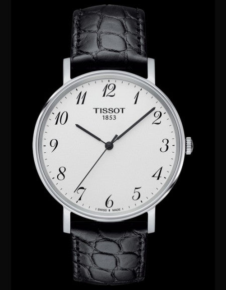  Shop Authentic Tissot Everytime Desire Medium White Dial Black Leather Strap Watch For Men - T109.410.16.032.00 - Luxxuri