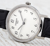  Shop Authentic Tissot Everytime Desire Medium White Dial Black Leather Strap Watch For Men - T109.410.16.032.00 - Luxxuri