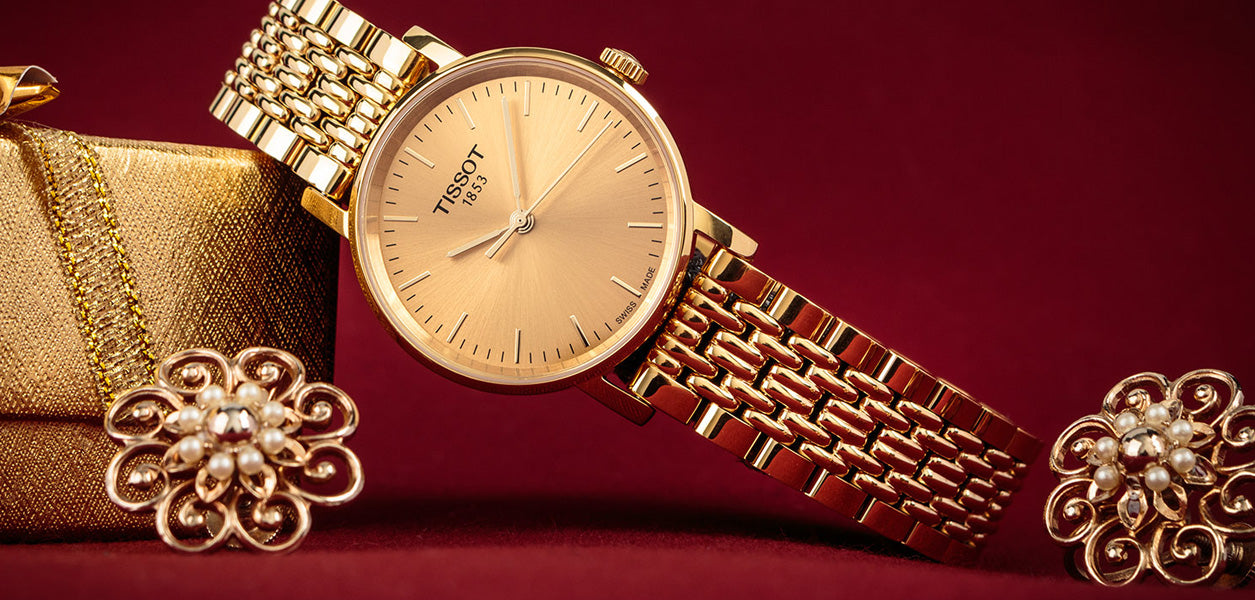  Shop Authentic Tissot T Classic Everytime Desire Small Gold Dial Gold Mesh Bracelet Watch For Women - T109.210.33.021.00 - Luxxuri