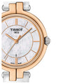  Shop Authentic Tissot T Lady Flamingo Mother of Pearl White Dial White Leather Strap Watch For Women - T094.210.26.111.01 - Luxxuri