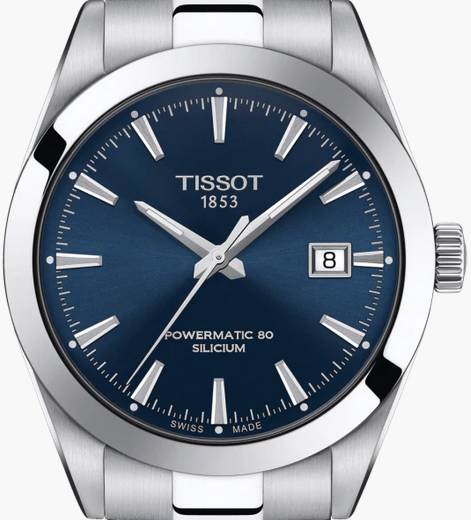 Shop Authentic Tissot Gentlemen Powermatic 80 Silicium Blue Dial Silver Steel Strap Watch For Men - T127.407.11.041.00 - Luxxuri