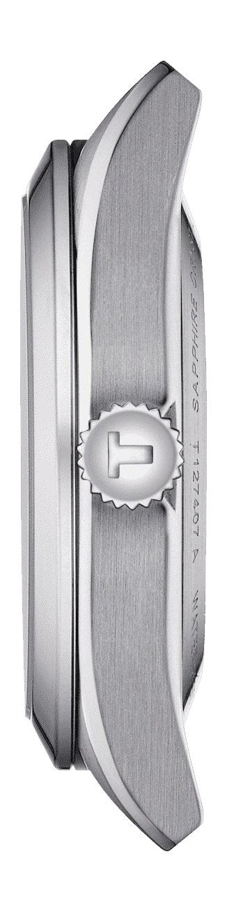 Tissot Gentleman Powermatic 80 Silicium Silver Dial Brown Leather Strap Watch For Men - T127.407.16.031.01