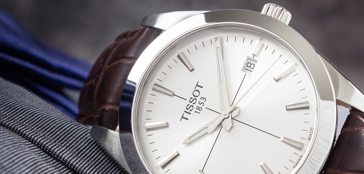  Shop Authentic Tissot Gentlemen Silver Dial Brown Leather Strap Watch for Men - T127.410.16.031.01 - Luxxuri