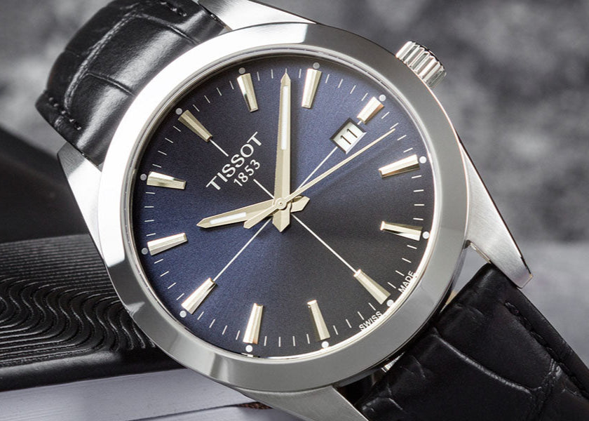  Shop Authentic Tissot Gentleman Black Dial Black Leather Strap Watch For Men - T127.410.16.051.00 - Luxxuri