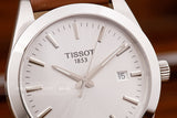  Shop Authentic Tissot Gentleman Silver Dial Brown Leather Strap Watch For Men - T127.410.16.031.00 - Luxxuri
