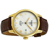  Shop Authentic Tissot T Classic Le Locle Automatic Gold Dial Maroon Leather Strap Watch For Men - T41.5.413.73 - Luxxuri
