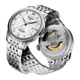  Shop Authentic Tissot Le Locle Automatic Double Happiness Lady Silver Dial Silver Steel Strap Watch For Women - T41.1.183.35 - Luxxuri