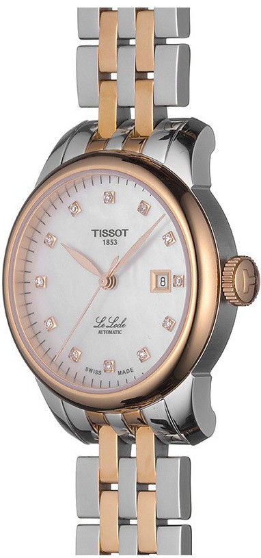  Shop Authentic Tissot Le Locle Automatic Diamonds Mother of Pearl White Dial Two Tone Steel Strap Watch For Women - T006.207.22.116.00 - Luxxuri