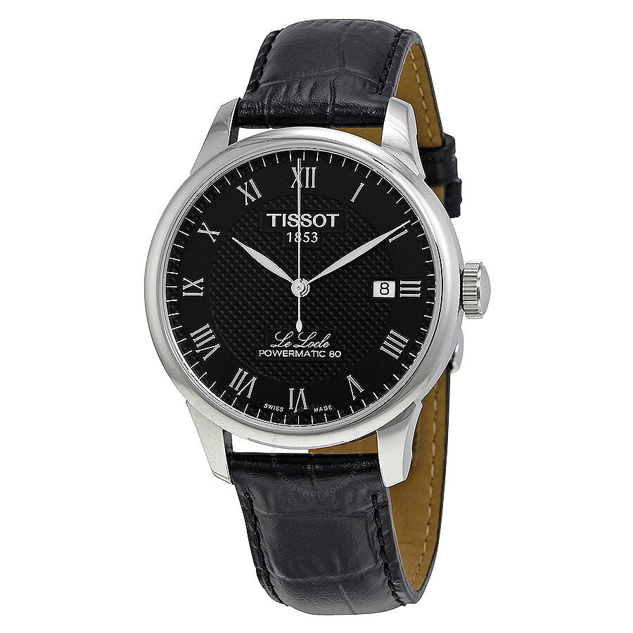  Shop Authentic Tissot Le Locle Powermatic 80 Black Dial Black Leather Strap Watch For Men - T006.407.16.053.00 - Luxxuri