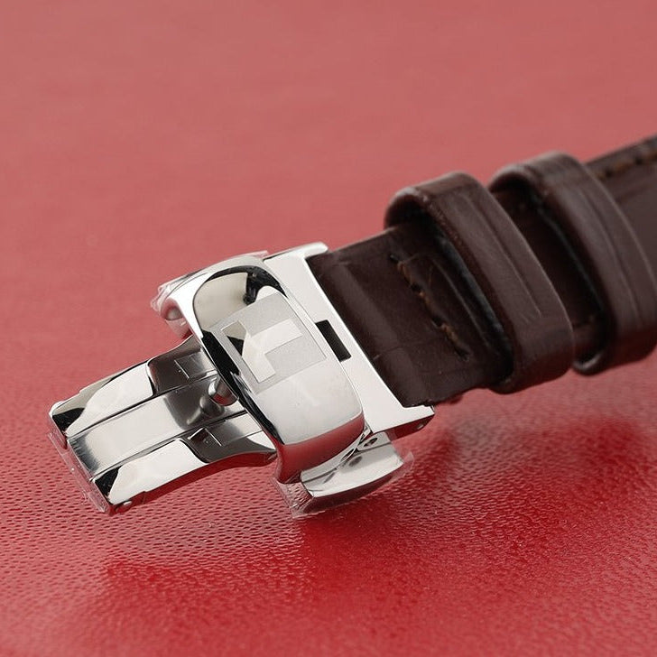  Shop Authentic Tissot T Classic Le Locle Automatic Silver Dial Brown Leather Strap Watch For Women - T006.207.16.038.00 - Luxxuri