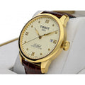  Shop Authentic Tissot Le Locle Automatic Gold Dial Brown Leather Strap Watch For Men - T41.5.413.73 - Luxxuri