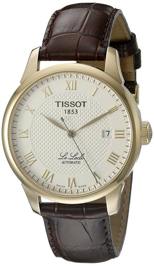  Shop Authentic Tissot T Classic Le Locle Automatic Gold Dial Maroon Leather Strap Watch For Men - T41.5.413.73 - Luxxuri