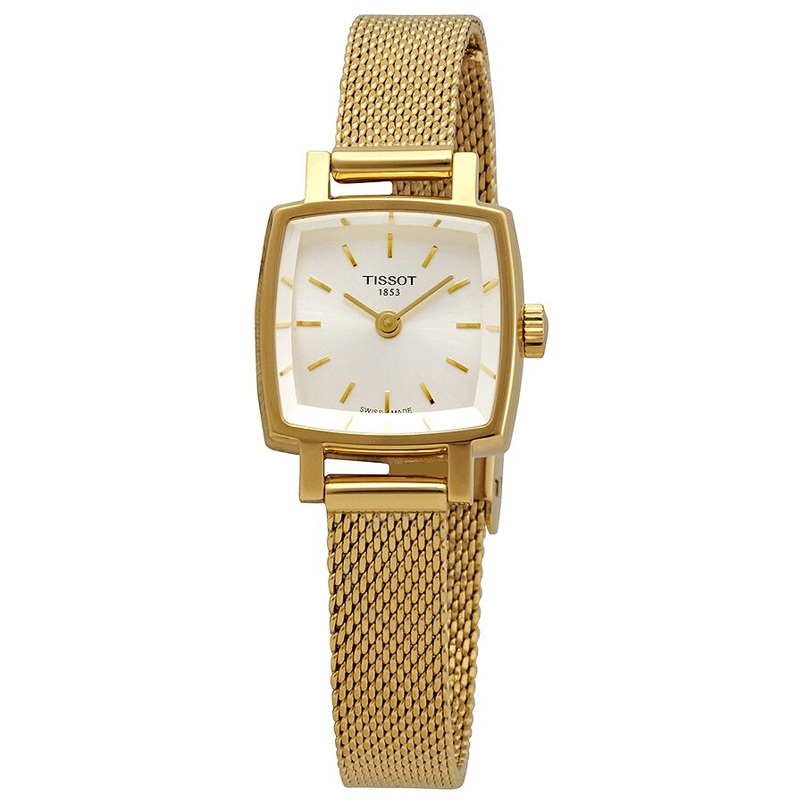  Shop Authentic Tissot Lovely Square Silver Dial Gold Mesh Bracelet Watch For Women - T058.109.33.031.00 - Luxxuri