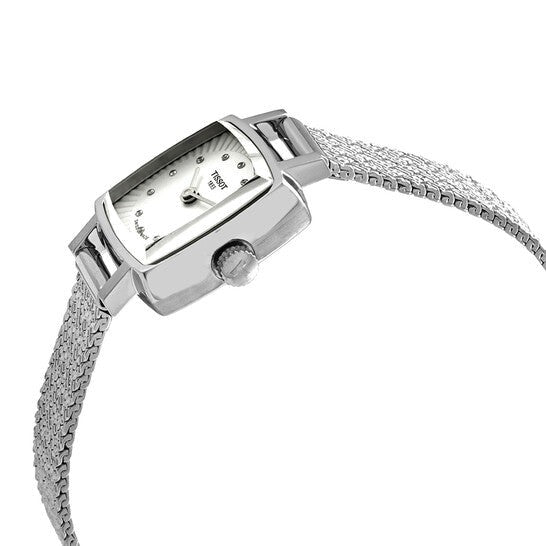  Shop Authentic Tissot Lovely Square Silver Dial Silver Mesh Bracelet Watch For Women - T058.109.11.036.00 - Luxxuri