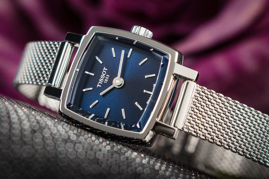  Shop Authentic Tissot Lovely Square Blue Dial Silver Mesh Bracelet Watch For Women - T058.109.11.041.00 - Luxxuri
