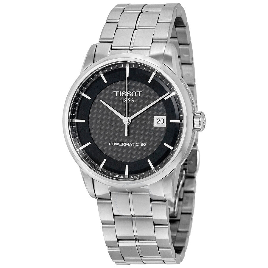  Shop Authentic Tissot Luxury Powermatic 80 Black Dial Silver Steel Strap Watch for Men - T086.407.11.201.02 - Luxxuri