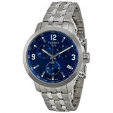  Shop Authentic Tissot PRC 200 Chronograph Blue Dial Silver Steel Strap Watch For Men - T055.417.11.047.00 - Luxxuri