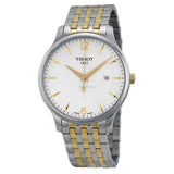  Shop Authentic Tissot T Classic Tradition White Dial Two Tone Mesh Bracelet Watch For Men - T063.610.22.037.00 - Luxxuri