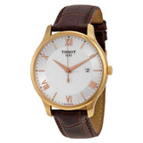  Shop Authentic Tissot T Classic Tradition Silver Dial Brown Leather Strap Watch For Men - T063.610.36.038.00 - Luxxuri