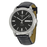  Shop Authentic Tissot Automatics III Day Date Black Dial Black Leather Strap Watch For Men - T065.430.16.051.00 - Luxxuri
