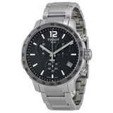  Shop Authentic Tissot Quickster Chronograph Black Dial Silver Steel Strap Watch For Men - T095.417.11.067.00 - Luxxuri