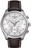  Shop Authentic Tissot PR 100 Chronograph Silver Dial Brown Leather Strap Watch for Men - T101.417.16.031.00 - Luxxuri