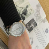  Shop Authentic Tissot PR 100 Sport Chic Chronograph Diamonds Mother of Pearl Dial Silver Steel Strap Watch for Women - T101.917.11.116.00 - Luxxuri