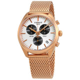  Shop Authentic Tissot T Classic PR 100 Chronograph Silver Dial Rose Gold Mesh Bracelet Watch For Men - T101.417.33.031.01 - Luxxuri