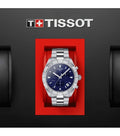 Tissot PR 100 Sport Quartz Chronograph Blue Dial Silver Steel Strap Watch For Men - T101.617.11.041.00