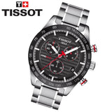  Shop Authentic Tissot T Sport PRS 516 Chronograph Black Dial Silver Steel Strap Watch For Men - T100.417.11.051.01 - Luxxuri