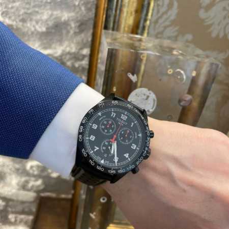  Shop Authentic Tissot T Sport PRS 516 Chronograph Black Dial Black Leather Strap Watch for Men - T131.617.36.052.00 - Luxxuri