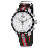  Shop Authentic Tissot Quickster Chronograph NBA Toronto Raptors White Dial Two Tone NATO Strap Watch for Men - T095.417.17.037.16 - Luxxuri