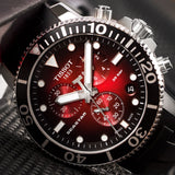  Shop Authentic Tissot Seastar 1000 Chronograph Red Dial Black Rubber Strap Watch For Men - T120.417.17.421.00 - Luxxuri
