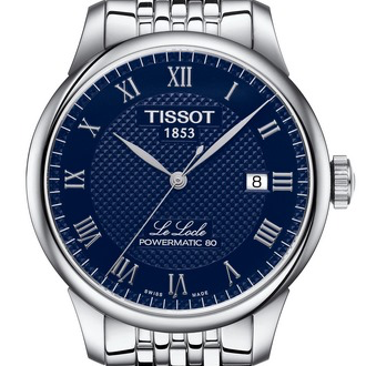 Tissot Le Locle Powermatic 80 Blue Dial Silver Steel Strap Watch For Men - T006.407.11.043.00