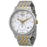  Shop Authentic Tissot T Classic Tradition Chronograph White Dial Two Tone Steel Strap Watch For Men - T063.617.22.037.00 - Luxxuri