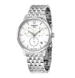 Shop Authentic Tissot T Classic Tradition Chronograph White Dial Silver Steel Strap Watch For Men - T063.617.11.037.00 - Luxxuri