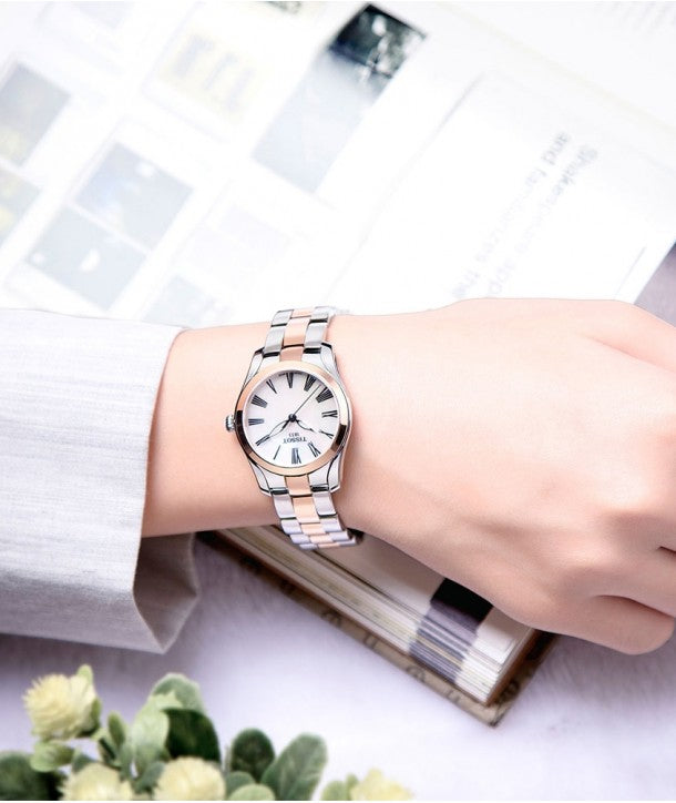 Tissot T Wave Mother of Pearl Dial Two Tone Steel Strap Watch For Women - T112.210.22.113.01