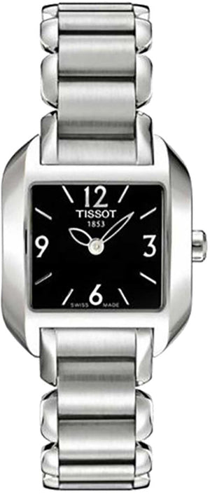  Shop Authentic Tissot T Wave Black Dial Silver Steel Strap Watch for Women - T02.1.285.52 - Luxxuri