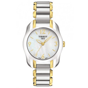  Shop Authentic Tissot T Wave Mother of Pearl Dial Two Tone Steel Strap Watch for Women - T023.210.22.117.00 - Luxxuri